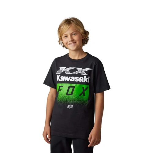 Fox Youth Fox X Kawi SS Tee - Black - L - SKU:FO30823001L