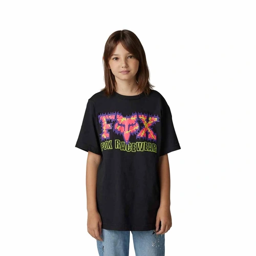 Fox Youth Barbed Wire SS Tee - Black - L - SKU:FO30829001L