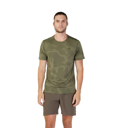 Fox Rep SS Jacquard Top - Olive Camo
