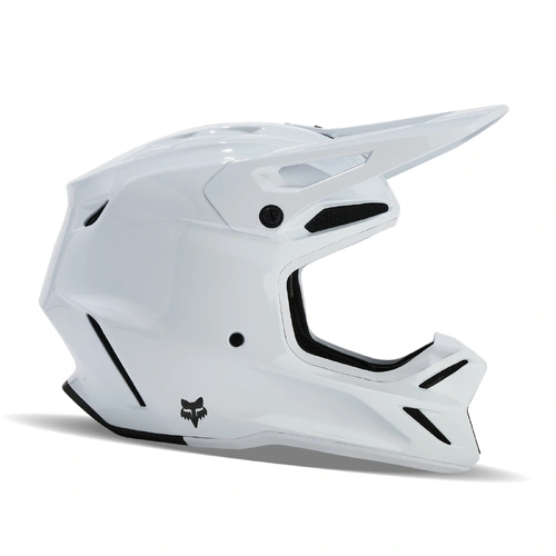 Fox V3 RS Carbon Solid Helmet - White - XL - SKU:FO31361008XL