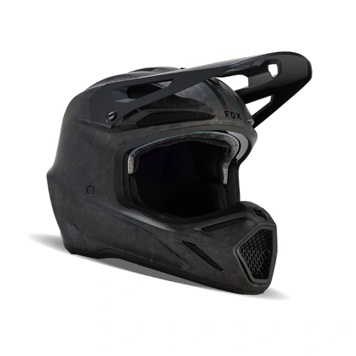 Fox V3 RS Carbon Solid Helmet - Matte Black - M - SKU:FO31361255M
