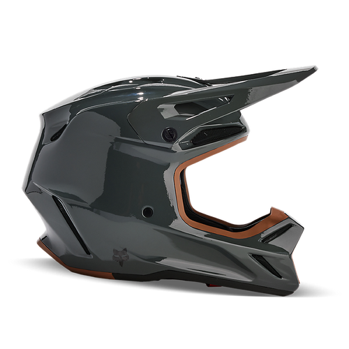 Fox V3 Rs Carbon Solid Helmet - Dark Shadow - XS - SKU:FO31361330XS