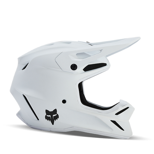 Fox V3 Solid Helmet - Matte White - S - SKU:FO31365067S