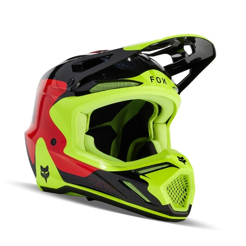 Fox 2024 V3 Revise Helmet - Red/Yellow - M - SKU:FO31366080M