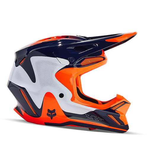 Fox V3 Revise Helmet - Navy/Orange