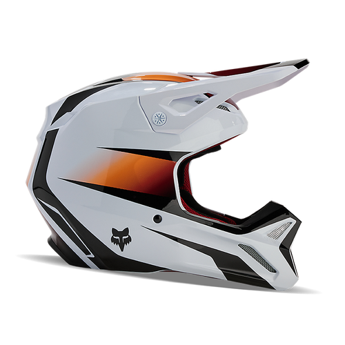 Fox V1 Flora Helmet - White/Black