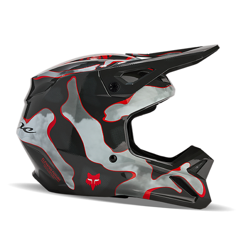 Fox V1 Atlas Helmet - Grey/Red