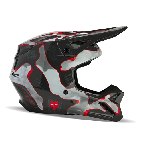 Fox V1 Atlas Helmet - Grey/Red - 2XL - SKU:FO313760372X