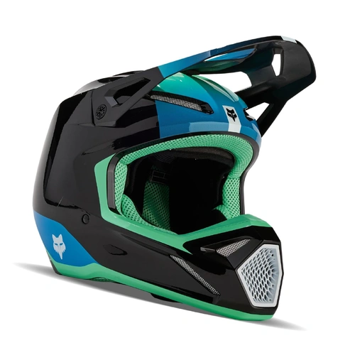 Fox 2024 Youth V1 Ballast Helmet - Black/Blue - S - SKU:FO31401013S