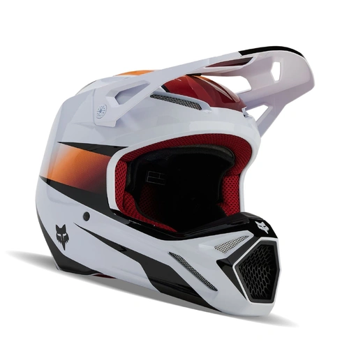 Fox 2024 Youth V1 Flora Helmet - White/Black - M - SKU:FO31402058M