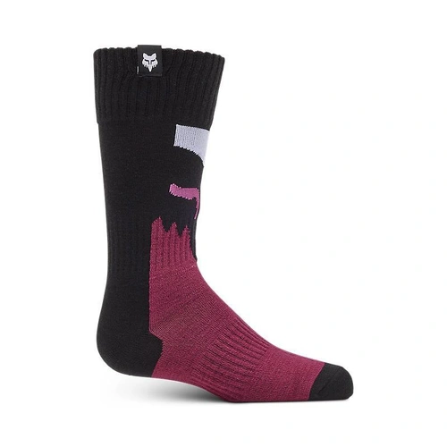 Fox 2024 Youth Girls 180 Flora Sock - Black/Pink - L - SKU:FO31409285L