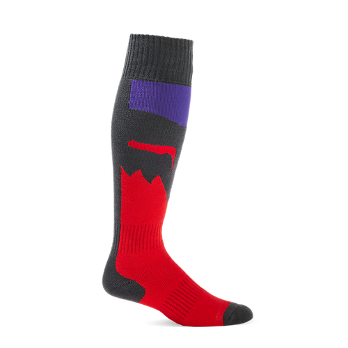 Fox 180 Flora Sock - Grey/Red - M - SKU:FO31423037M