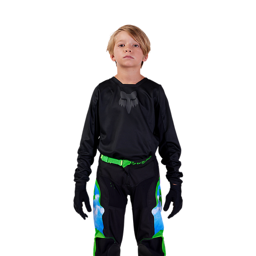 Fox Youth Blackout Jersey - Black/Black