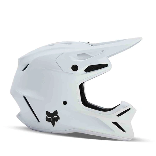 Fox Youth V3 Solid Helmet - Matte White - L - SKU:FO31439067L