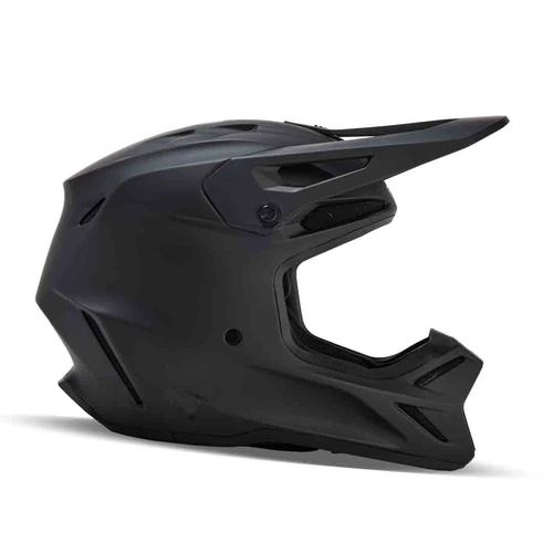 Fox Youth V3 Solid Helmet - Matte Black - L - SKU:FO31439255L
