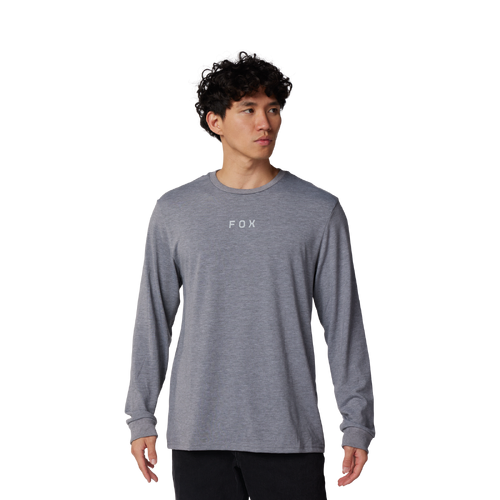 Fox Magnetic LS Tech Tee - Heather Graphite - M - SKU:FO31595185M