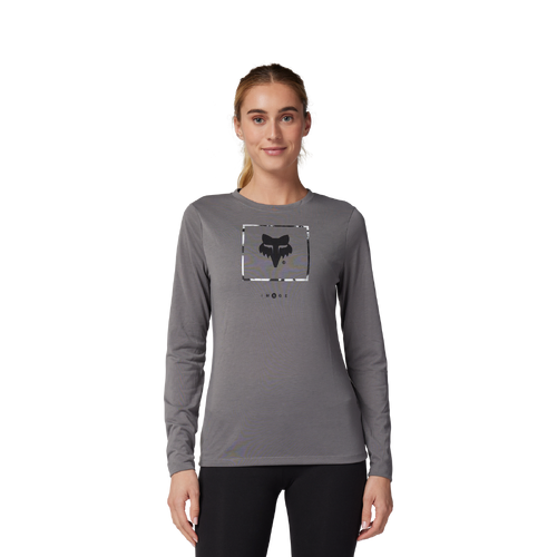 Fox Atlas Womens Tech Tee Long Sleeve - Pewter