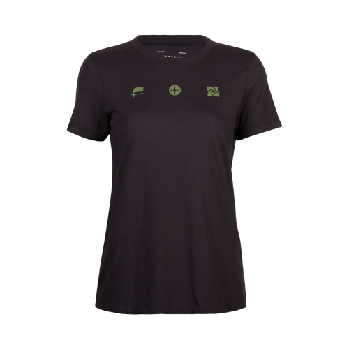 Fox Sensory Womens Tee Short Sleeve - Black