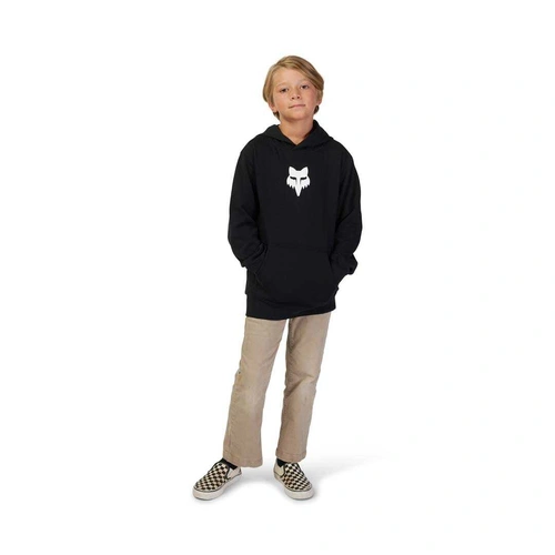 Fox Youth Legacy Pull Over Fleece - Black - L - SKU:FO31801001L