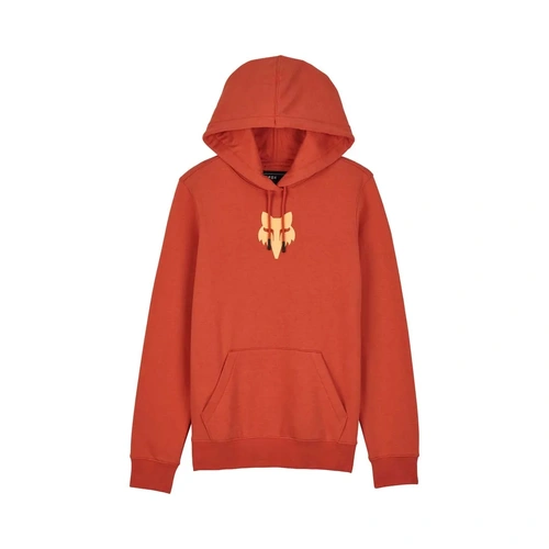 Fox Fox Head Womens Pullover Fleece - Atomic Orange