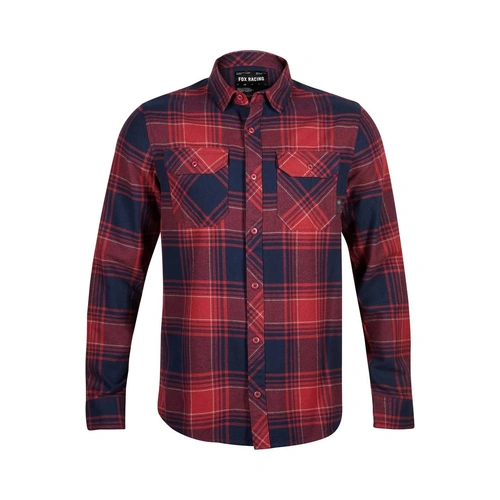 Fox Traildust Flannel - Scarlet - M - SKU:FO31961371M
