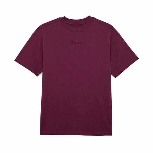 Fox Wordmark Oversized Womens Tee Short Sleeve - Sangria - L - SKU:FO31982552L