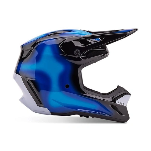 Fox V3 Volatile Helmet - Black/Blue - S - SKU:FO32009013S