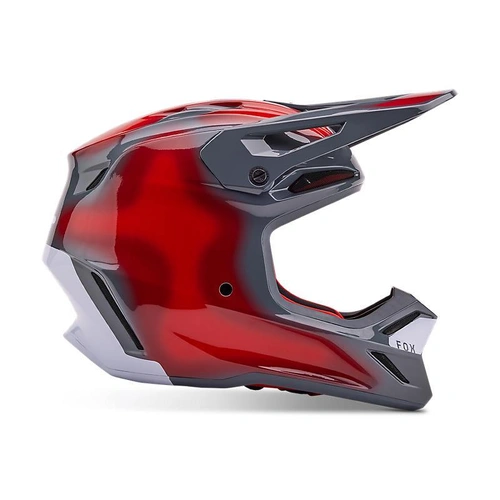 Fox V3 Volatile Helmet - Grey/Red - L - SKU:FO32009037L