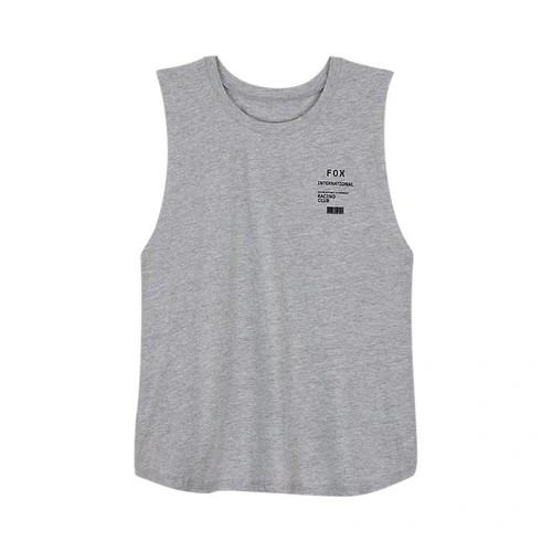 Fox Numerical Womens Biker Tank - Light Heather