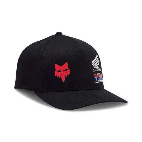 Fox X Honda Flexfit Hat - Black - L/XL - SKU:FO32241001LXL