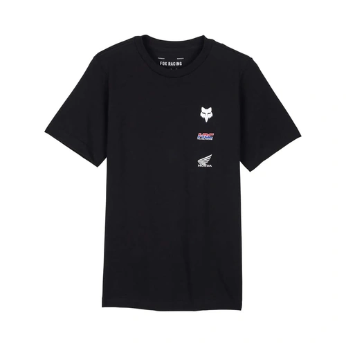 Fox Youth Fox X Honda SS Tee - Black - L - SKU:FO32295001L