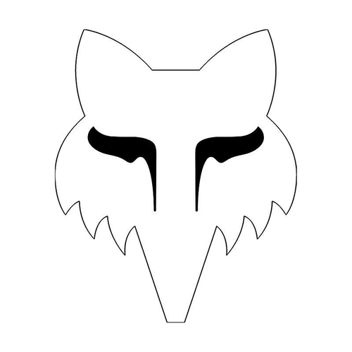 FOX Head 2.5 Inch Decal - White