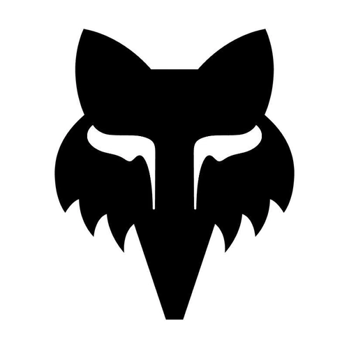 FOX Head 4 Inch Decal - Black