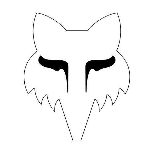 FOX Head 4 Inch Decal - White