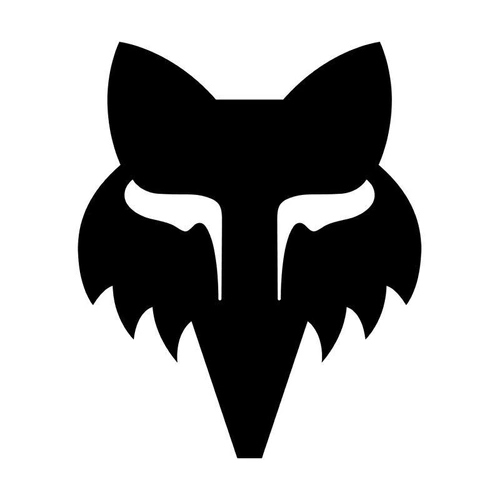Fox Head 7 Inch Die Cut  Vinyl Decal - Black