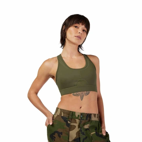 Fox Motive Womens Bra - Olive Green