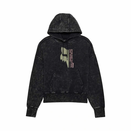 Fox Throttle Oversized Womens Pullover Fleece - Black - Black