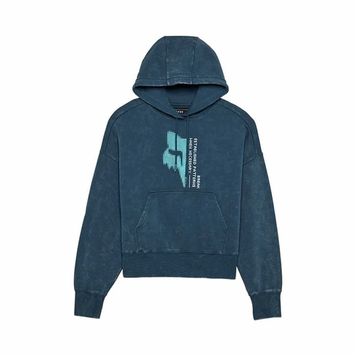 Fox Throttle Oversized Womens Pullover Fleece - Dark Vintage - Dark Vintage