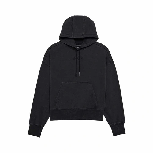 Fox Wordmark Oversized Womens Pullover Fleece Crew - Black