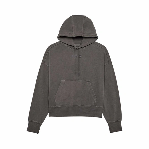 Fox Wordmark Oversized Womens Pullover Fleece Crew - Pewter