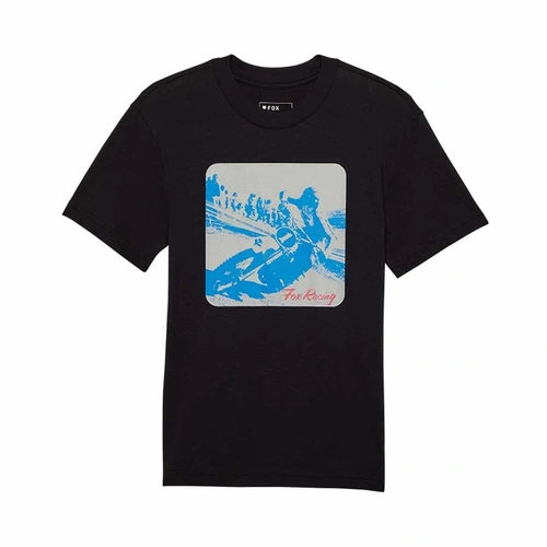 Fox Scripted Photo Ss Womens Tee - Black