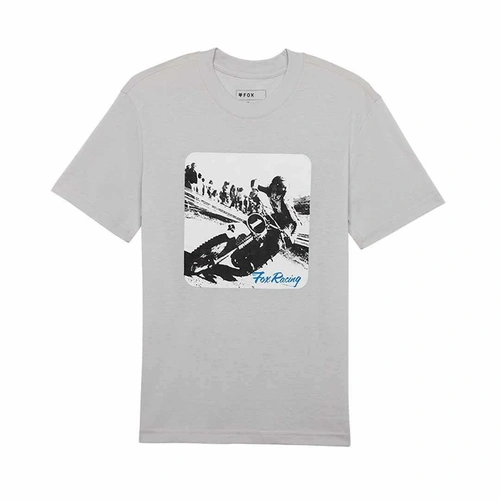 Fox Scripted Photo Ss Womens Tee - Light Grey - L - SKU:FO32833097L