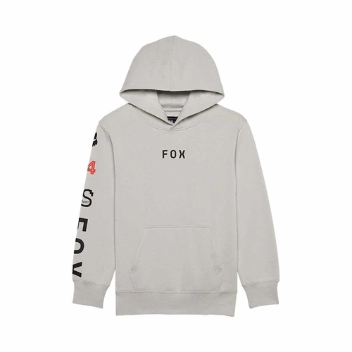 Fox Youth Race Spec Pullover Fleece - Light Grey - L - SKU:FO32882097L