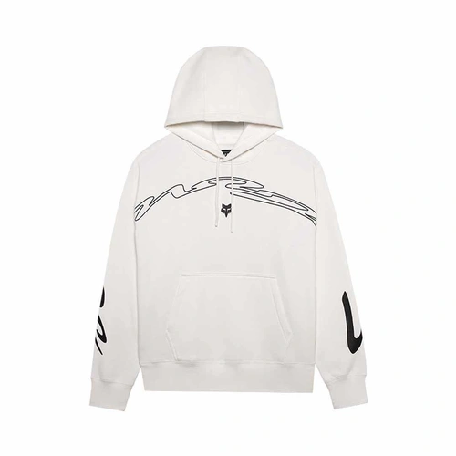 Fox Energy Face Oversized Pullover Fleece - White