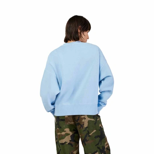Fox Wordmark Ov Womens Fleece Crew - Cashmere Blue - L - SKU:FO33140381L
