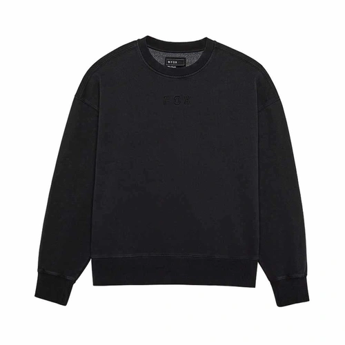 Fox Wordmark Ov Fleece Crew - Black