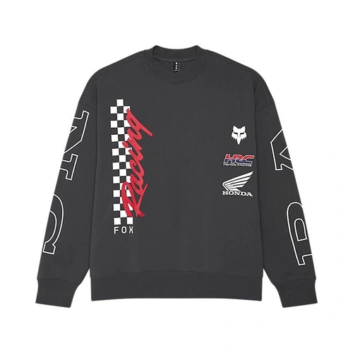Fox Honda Oversized Fleece Crew - Dark Shadow - L - SKU:FO33374330L