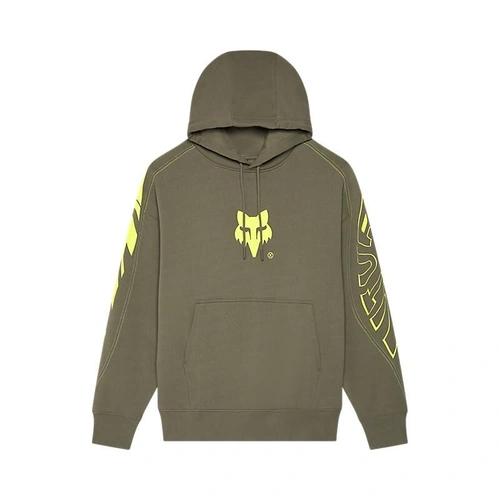 Fox Elevated Oversized Fleece Pullover - Military Green