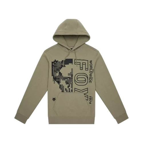 Fox Image Skull Fleece Pullover - Adobe