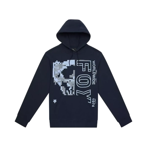 Fox Image Skull Fleece Pullover - Midnight - 2XL - SKU:FO333803292X